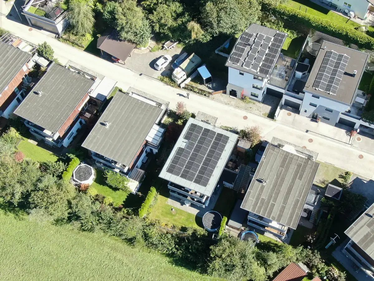 Siedlung aus Vogelperspektive